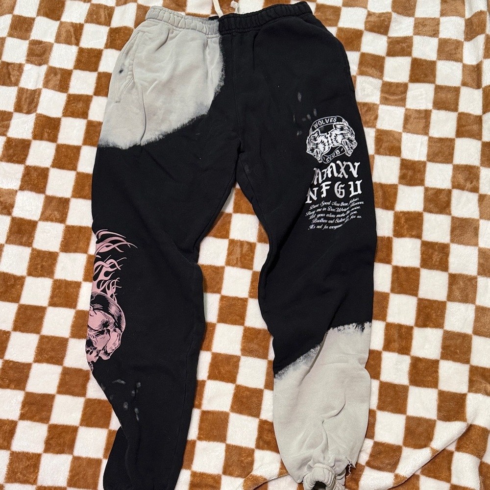 Darc sport Black & Light Gray Graphic Jogger Sweatpants - Pink Accent